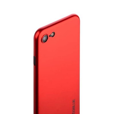 Чехол-накладка супертонкая Coblue Slim Series PP Case & Glass (2в1) для iPhone SE (2020г.)/ 8/ 7 (4.7) Красный - фото 52046