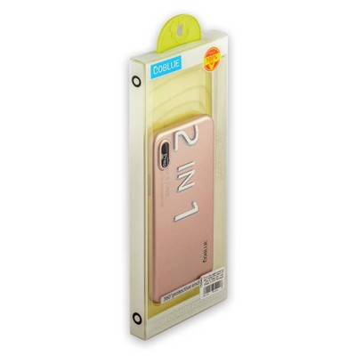 Чехол-накладка супертонкая Coblue Slim Series PP Case & Glass (2в1) для iPhone XS/ X (5.8") Розовый - фото 52060
