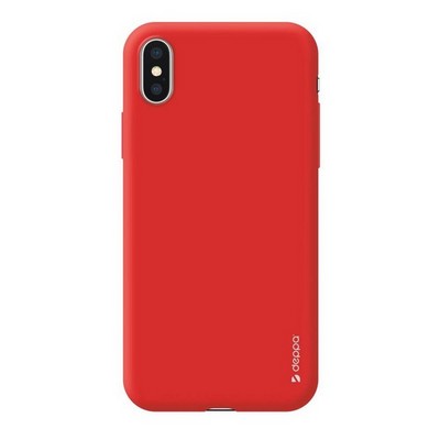 Чехол-накладка силикон Deppa Gel Color Case TPU D-85361 для iPhone XS/ X (5.8") 0.8мм Красный - фото 52341