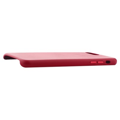 Чехол-накладка кожаная Leather Case для iPhone 8 Plus/ 7 Plus (5.5") Pink fuchsia -Малиновый - фото 52389