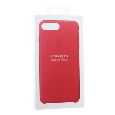 Чехол-накладка кожаная Leather Case для iPhone 8 Plus/ 7 Plus (5.5") Pink fuchsia -Малиновый - фото 52390