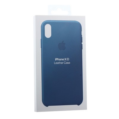 Чехол-накладка кожаная Leather Case для iPhone XR (6.1") Blue Голубой - фото 52394