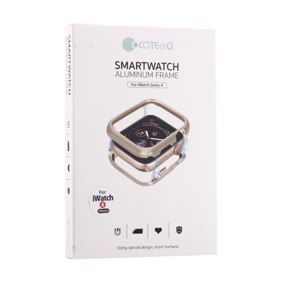 Чехол алюминиевый бампер COTECi магнитная рамка для Apple Watch Series 5/ 4 (CS7057-GD) 40мм Золотистый - фото 52404