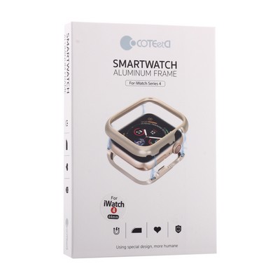 Чехол алюминиевый бампер COTECi магнитная рамка для Apple Watch Series 5/ 4 (CS7058-BK) 44мм Черный - фото 52408