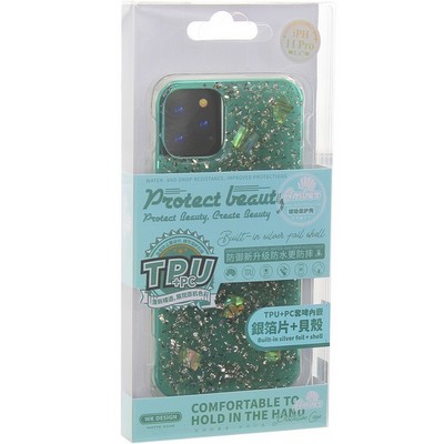 Чехол-накладка WK Design Amber Series пластик со стразами для iPhone 11 Pro (5.8") силиконовый борт Зеленый - фото 52817