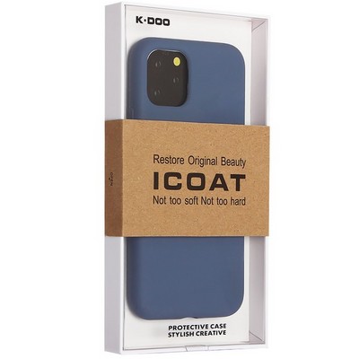 Чехол-накладка силиконовая KZDOO iCoat Liquid Silicone для iPhone 11 Pro (5.8") Синий - фото 52861