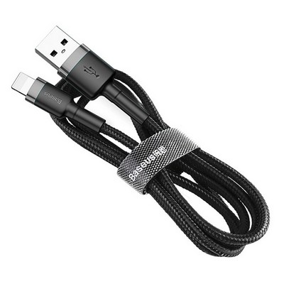 Дата-кабель USB Baseus Cafule cable for Lightning (CALKLF-CG1) (2.0 м) Gray-Black - фото 52991