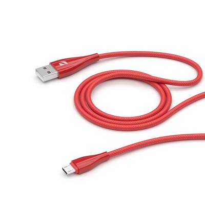 Дата-кабель USB Deppa D-72287 USB - microUSB Ceramic (1.0м) Красный - фото 52996