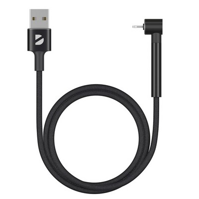 Дата-кабель USB Deppa Stand USB - Lightning подставка алюминий (D-72294) 1м черный - фото 53003
