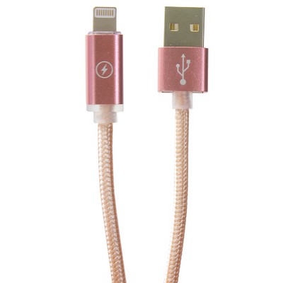 Дата-кабель USB COTECi M30i Lightning Cable Breathe CS2127-MRG (0.2m) Розовое золото - фото 53066