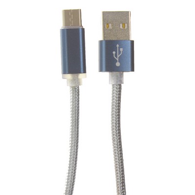 Дата-кабель USB COTECi M20 TYPE-C Nylon CS2128-GC (1.2m) Графитовый - фото 53072