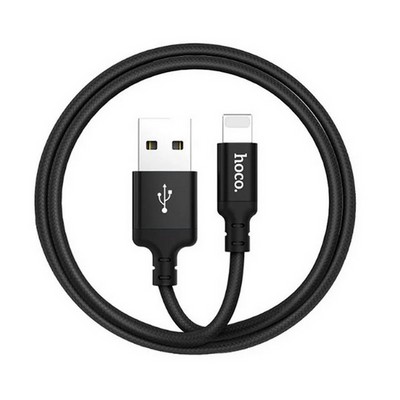 Дата-кабель USB Hoco X14 Times speed Lightning (1.0 м) Черный - фото 53080