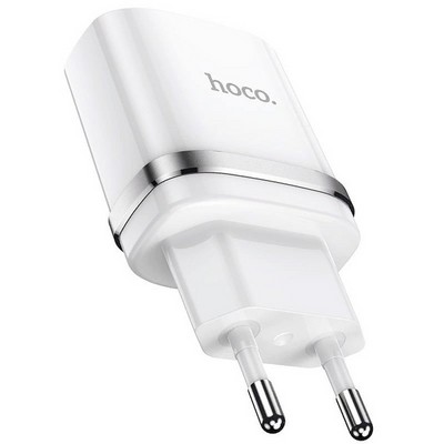 Адаптер питания Hoco N1 Ardent single port charger Apple&Android (USB: 5V max 2.4A) Белый - фото 53144