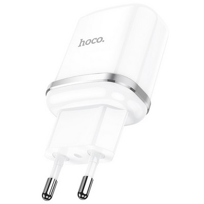 Адаптер питания Hoco N3 Special single port QC3.0 charger Apple&Android (USB: 3.6-6.5V 3.0A/6.6-9V 2.0A/18W) Белый - фото 53158