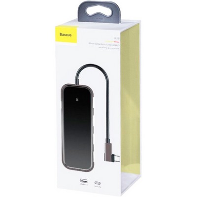 Переходник Baseus HUB Type-C Mirror Series (CAHUB-EZ0G) Type-C to USB3.0x4/ Type-C для Macbook Графитовый - фото 53193