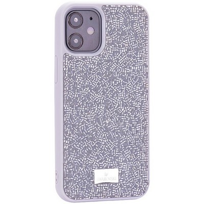 Чехол-накладка силиконовая со стразами SWAROVSKI Crystalline для iPhone 12 mini (5.4") Серый - фото 53351