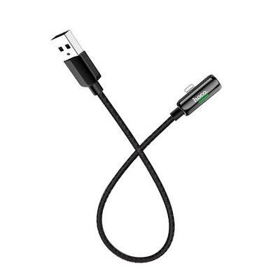 Кабель Hoco LS 28 Lightning digital audio conversion cable (с разъемом для зарядки) (0.25м) Черный - фото 53785