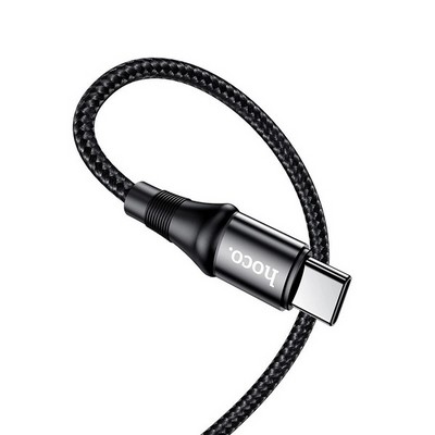 Дата-кабель Hoco X50 Type-C to Type-C Exquisito 100W charging data cable (20V-5A, 100Вт Max) 2.0 м Черный - фото 53846