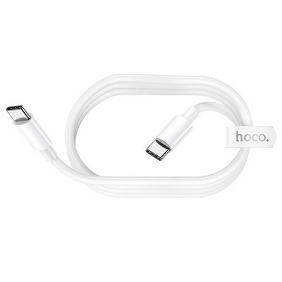Дата-кабель Hoco X51 High-power 100W charging data cable Type-C to Type-C (20V-5A, 100Вт Max) 2.0 м Белый - фото 53854