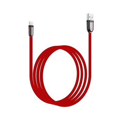 Дата-кабель USB Hoco U74 Grand charging data cable for Lightning 2.4A (1.2 м) Красный - фото 53914