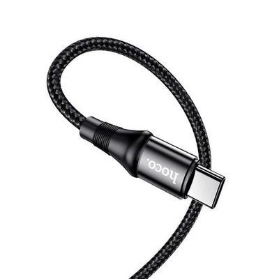 Дата-кабель Hoco X50 Type-C to Type-C Exquisito 100W charging data cable (20V-5A, 100Вт Max) 1.0 м Черный - фото 54082