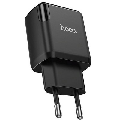 Адаптер питания Hoco N7 Speedy dual port charger Apple&Android (2USB: 5V max 2.1A) Черный - фото 54515