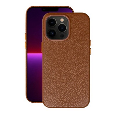 Чехол-накладка кожаная Deppa Leather Case D-88123 для iPhone 13 Pro (6.1") Коричневый - фото 54581