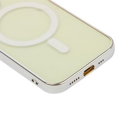 Чехол-накладка силиконовая J-case Magsafe Series для iPhone 13 Pro (6.1") Серебристый - фото 54834