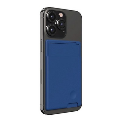 Чехол силиконовый Deppa для смартфонов с функцией держателя карт D-4731 Синий - фото 54897