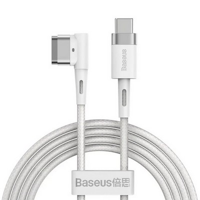 Дата-кабель Baseus Zinc Magnetic Series iP Laptop Charging Type-C to T-shaped Port Cable 60W (CATXC-W02) 2.0 м Белый - фото 54976