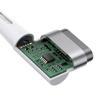 Дата-кабель Baseus Zinc Magnetic Series iP Laptop Charging Type-C to T-shaped Port Cable 60W (CATXC-W02) 2.0 м Белый - фото 54981