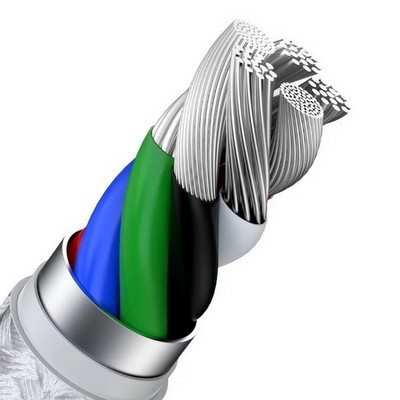 Дата-кабель Baseus Cafule Series Metal Data Cable Type-C to Lightning 20W (CATLJK-A02) 1.0 м Белый - фото 54989