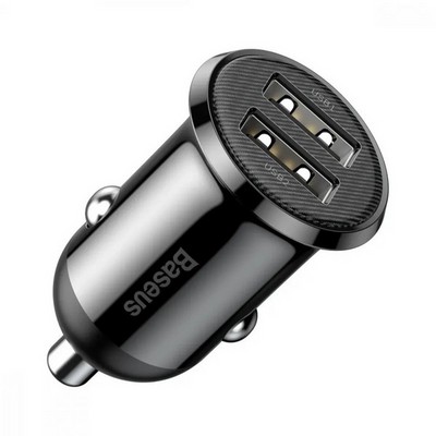 Разделитель автомобильный Baseus Grain Pro Car Charger (2USB: 5V & 4.8A) CCALLP-01 Черный - фото 55003