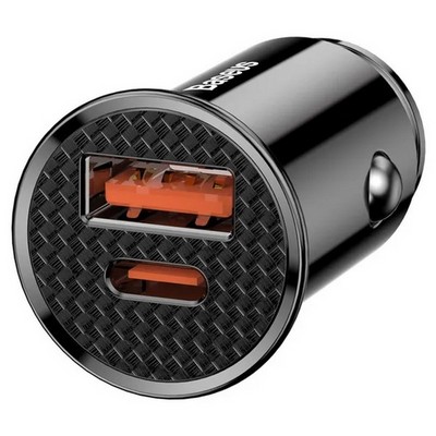 Разделитель автомобильный Baseus Dual QC3.0 Car Charger 30W (USB: 5V & 4.5A & Type-C: 5V & 4.5A) CCALL-YS01 Черный - фото 55010