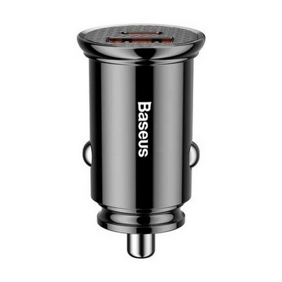 Разделитель автомобильный Baseus Dual QC3.0 Car Charger 30W (USB: 5V & 4.5A & Type-C: 5V & 4.5A) CCALL-YS01 Черный - фото 55011