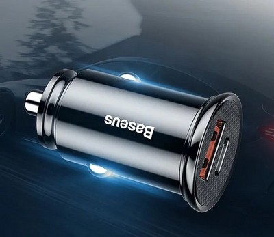 Разделитель автомобильный Baseus Dual QC3.0 Car Charger 30W (USB: 5V & 4.5A & Type-C: 5V & 4.5A) CCALL-YS01 Черный - фото 55013