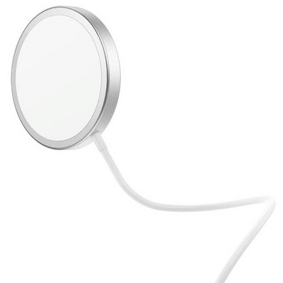 Беспроводное зарядное устройство Hoco Qi Original Series Magnetic MagSafe Charger (CW30) для Apple iPhone 15W Серебристый - фото 55061