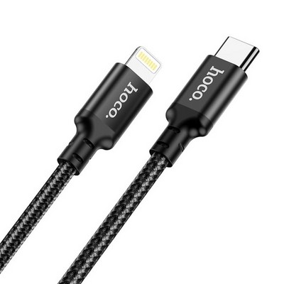 Дата-кабель Hoco X14 Double speed PD charging data cable for Type-C to Lightning (2.0 м) Черный - фото 55120