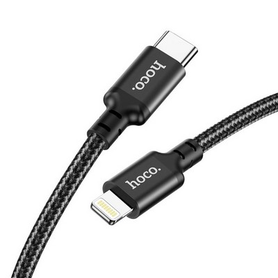 Дата-кабель Hoco X14 Double speed PD charging data cable for Type-C to Lightning (2.0 м) Черный - фото 55121