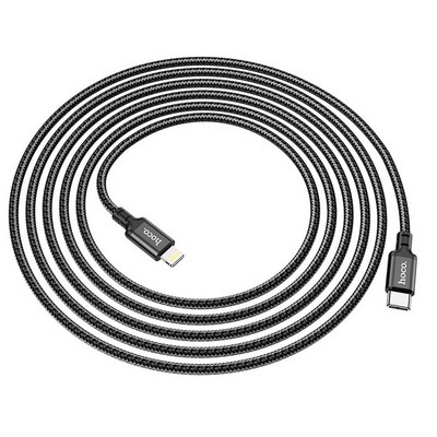 Дата-кабель Hoco X14 Double speed PD charging data cable for Type-C to Lightning (2.0 м) Черный - фото 55122