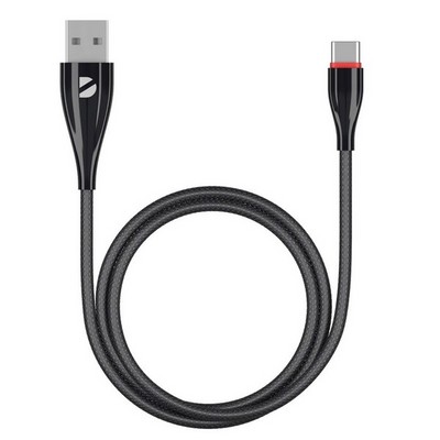 Дата-кабель USB Deppa D-72288 USB - Type-C Ceramic (1.0м) Черный - фото 55153