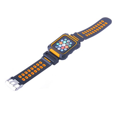 Ремешок COTECi W31 PC&Silicone Band Suit (WH5252-BO) для Apple Watch 42мм Черно-Оранжевый - фото 55327