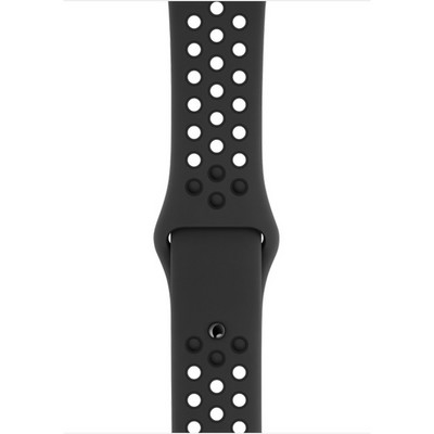 Apple Watch Nike+ Series 4, 44 мм, корпус из алюминия цвета «серый космос», спортивный ремешок Nike антрацитовый/чёрный - фото 10523