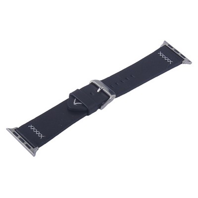 Ремешок кожаный COTECi W33 Fashion LEATHER классическая пряжка (WH5256-BK-38) для Apple Watch 40мм/ 38мм Черный - фото 13462