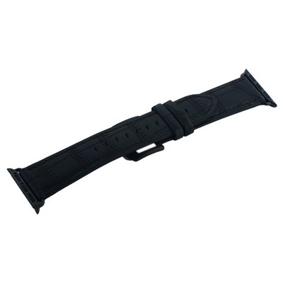 Ремешок кожаный COTECi W37 Fashion Leather (WH5262-BK) для Apple Watch 40мм/ 38мм Черный - фото 55335