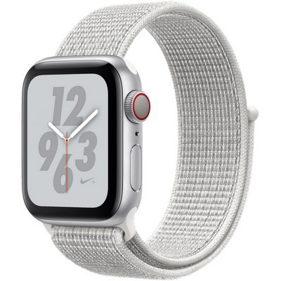 Apple Watch Series 4 40mm Silver Aluminum Case with Summit White Nike Sport Loop LTE - фото 7310