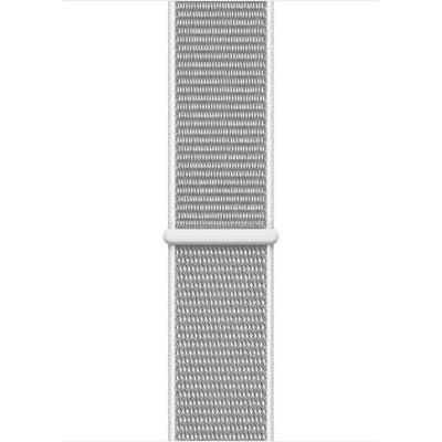 Apple Watch Series 4 GPS 40mm Silver Aluminum Case with Seashell Sport Loop (Спортивный браслет цвета «белая ракушка») MU652 - фото 7423