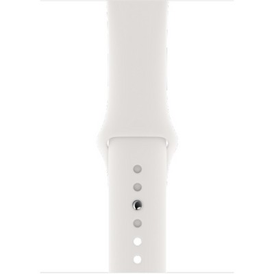 Apple Watch Series 4 GPS, 44mm Silver Aluminum Case with White Sport Band (Серебристый/Белый) MU6A2 - фото 7436