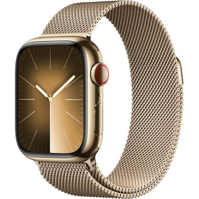 Apple Watch Series 9 GPS + Cellular 41mm Gold Stainless Steel Milanese Loop (золото) - фото 57302