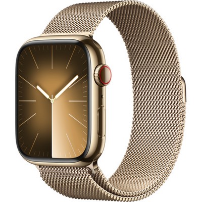 Apple Watch Series 9 GPS + Cellular 45mm Gold Stainless Steel Milanese Loop (золото) - фото 57311